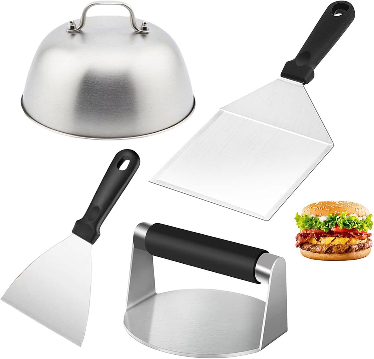 Burger Smasher - Grill Press - Gietijzeren Bakplaat - kook accessoire