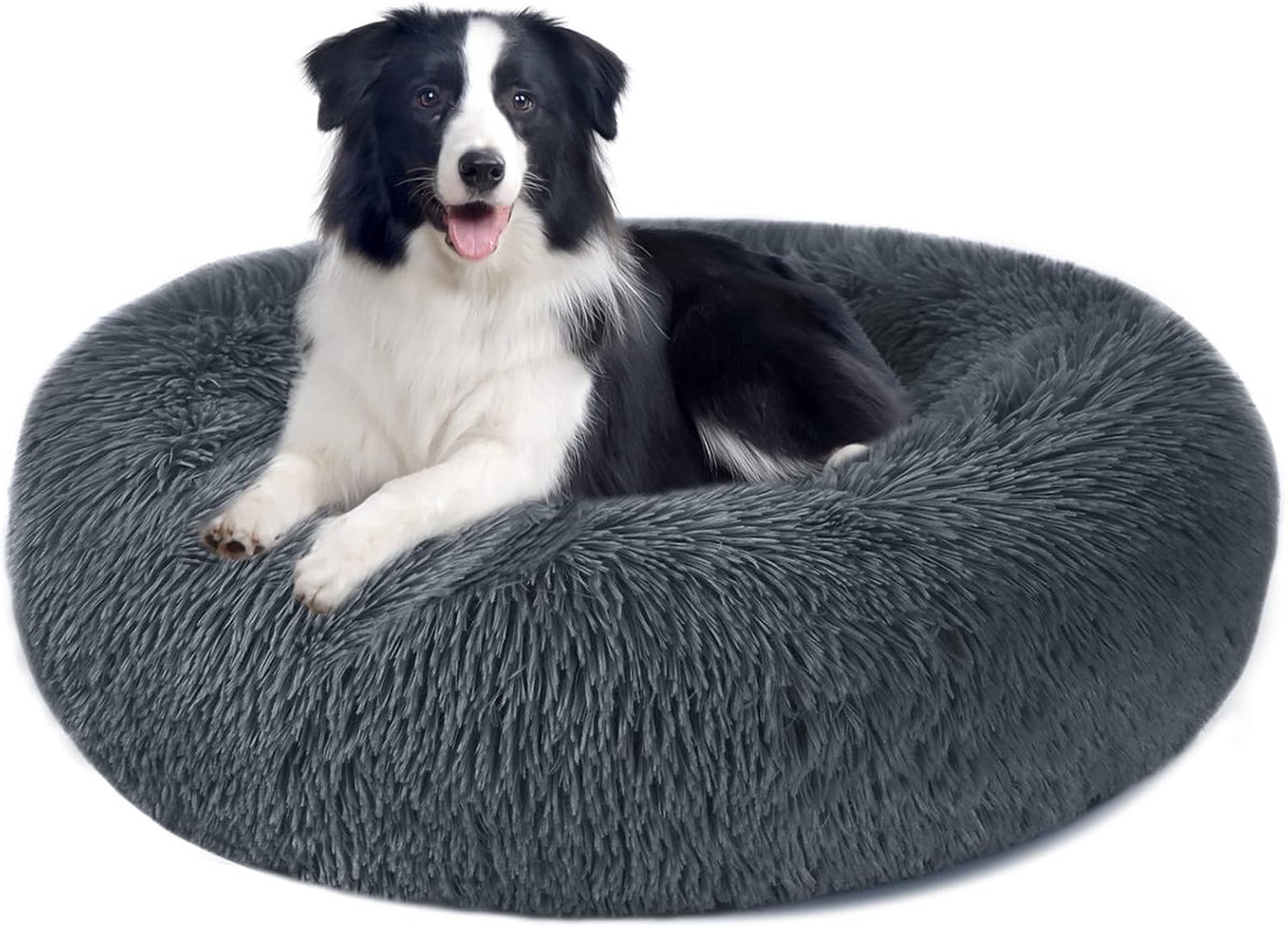 Huisdier Mand - Zacht Hondenkussen - Comfortabel Rusten - Wasbaar Ontwerp - 100 cm - Donkergrijs