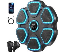 WYRIAZA Music box machine, music box machine with Bluetooth for wall mounting with boxing gloves, Beatpunch Machine the Boxe Music Boxer LED with 11 modes and 9 speeds