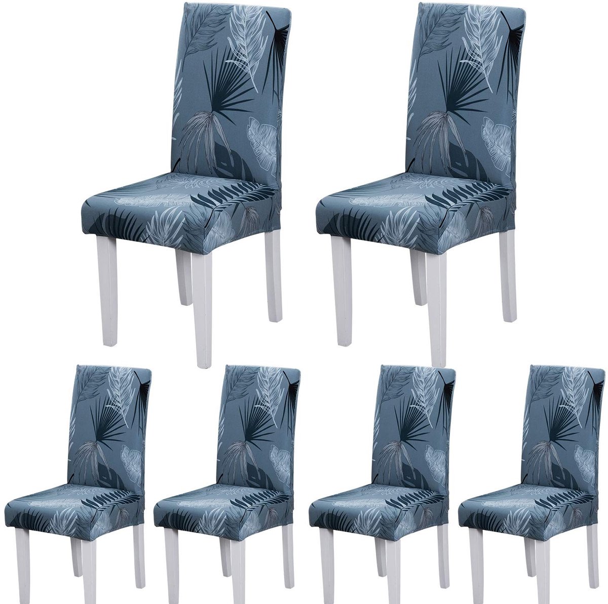 Dailygoods- Stoelhoes Elastisch - Eetkamerstoelen - Keukenstoelen - 6 Stuks - Verwijderbaa