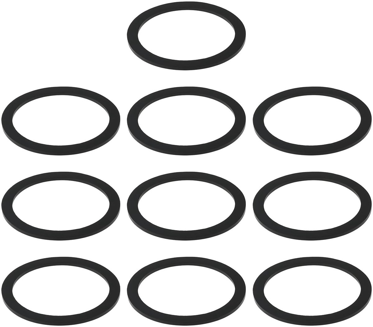 Dailygoods- Platte Seal 10 Stks - Rubber Afdichting 57x48x3mm - NBR Materiaal - SH80 Hardheid - Lekvrije Afdichting - Oliebestendig - Afdichtring