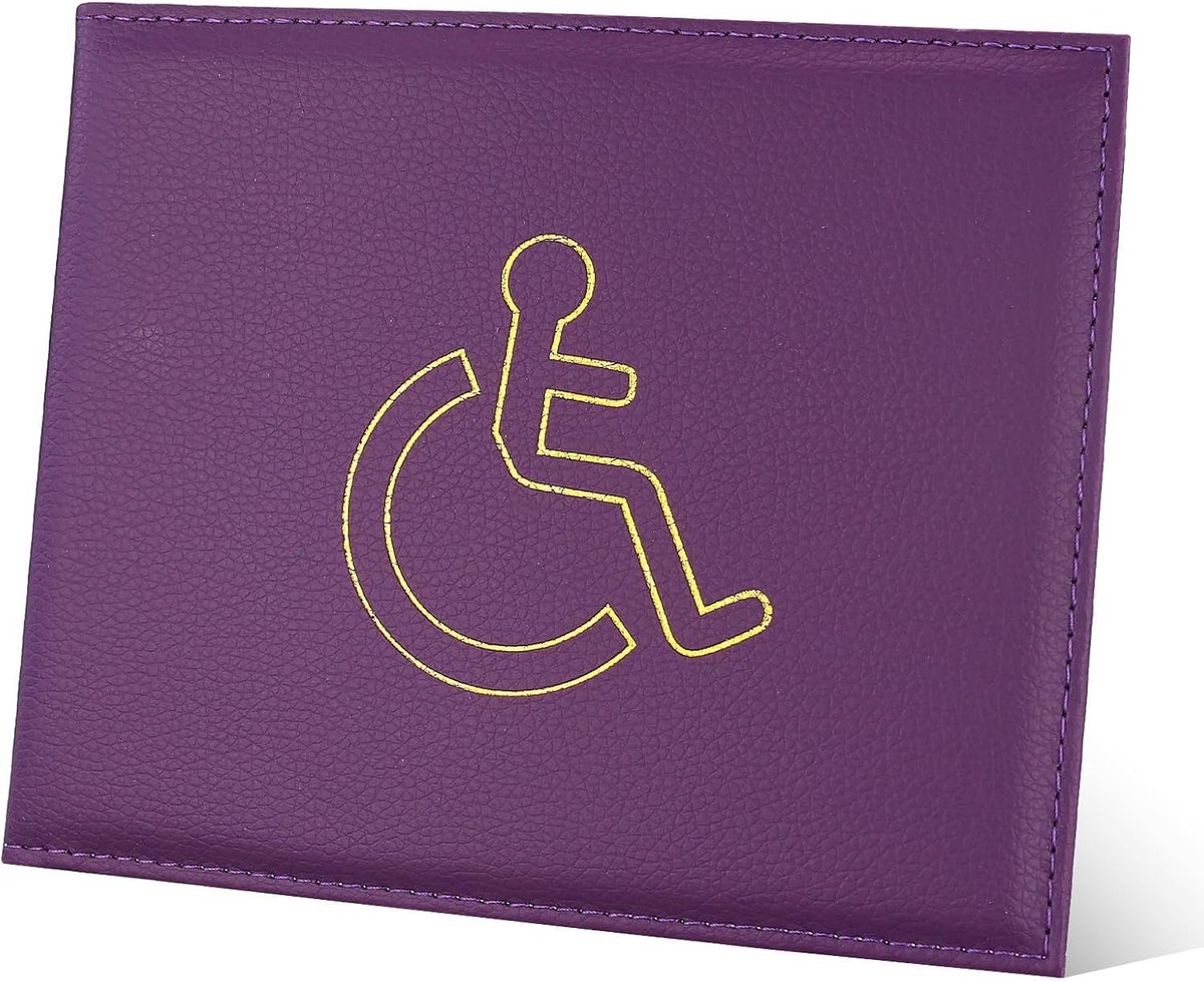 Dailygoods- Gehandicaptenidentiteitskaart Etui - Kaarthouder - Badgehouder - PU Leer - Krasbestendig - Lichtgewicht - Bescherming voor Kaarten