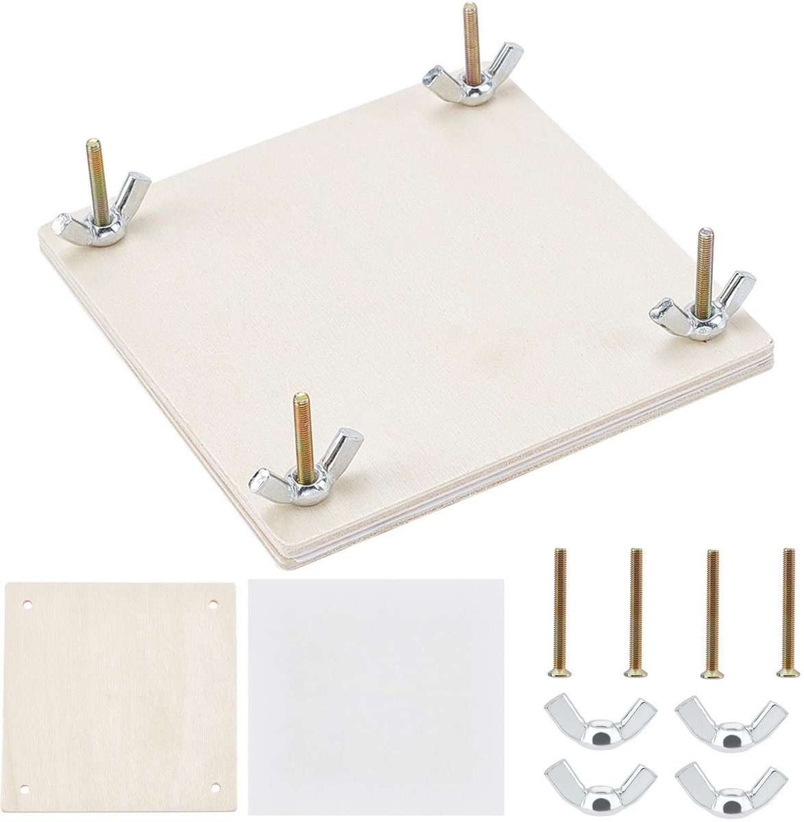 Dailygoody - Hout Bloemenpers Kit - Droge Bloemenpers set - Creatief Cadeau voor Plantenliefhebbers - 10 x 10 cm - Ambachtelijke Activiteit - DIY