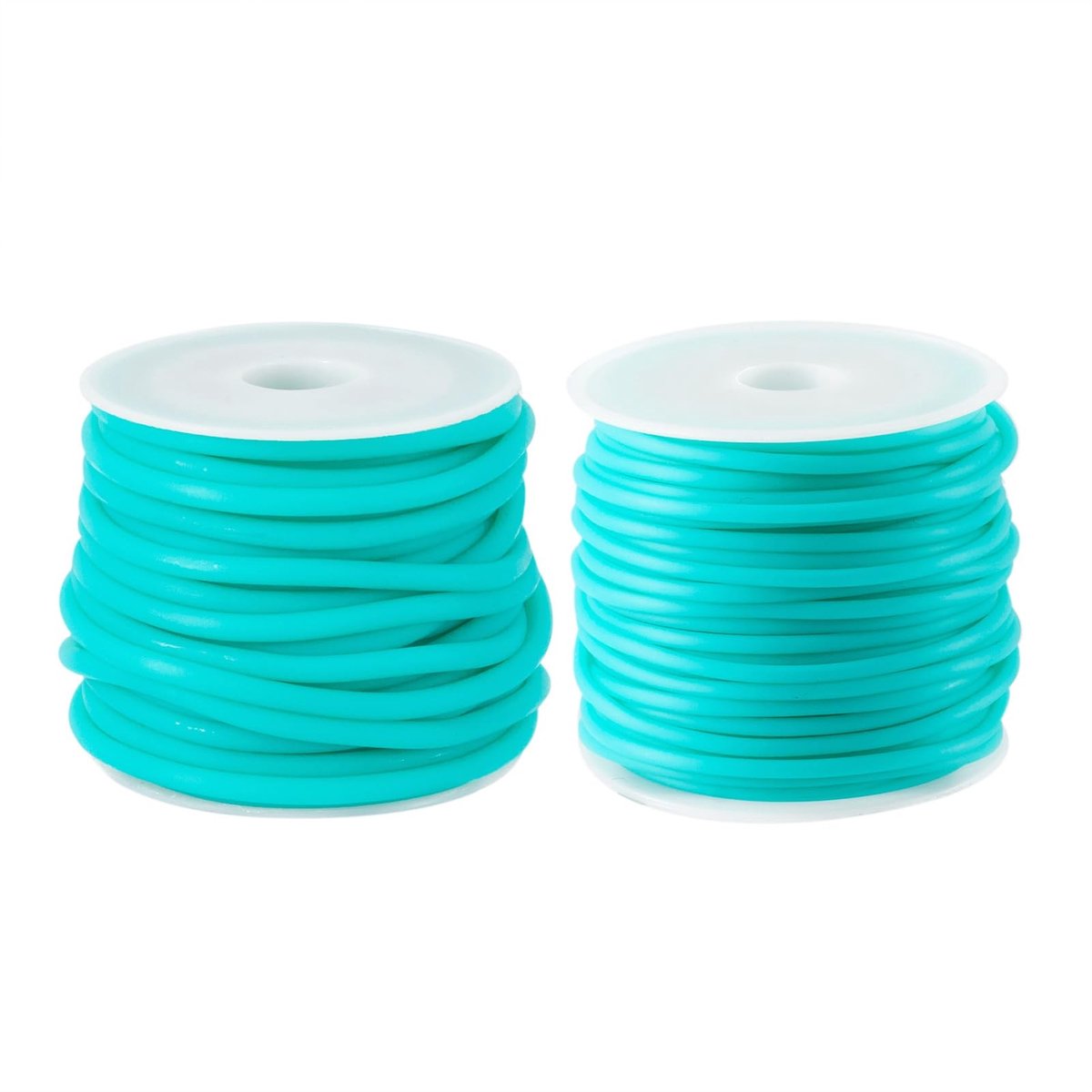 Dailygoods- PVC Buis 15M - Holle Buis - Synthetische Rubberkoord - Plastic Spoel - 2 Rollen - Diameter 2mm/3mm - Koord