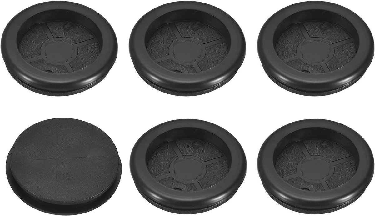 Dailygoods- Doorvoertules 6 Stuks - Rubber - 1-5/8" (40 mm) Boorgat - Draadbescherming - Vlamvertragend - Duurzaam Materiaal - Doorvoertule