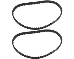 Dailygoods- Distributieriem Getand - 2 Stuks - 142XLx3/8 - Vervangingsriem - Compatibel met Record Power BDS150 - Rubber Materiaal - Aandrijfriem