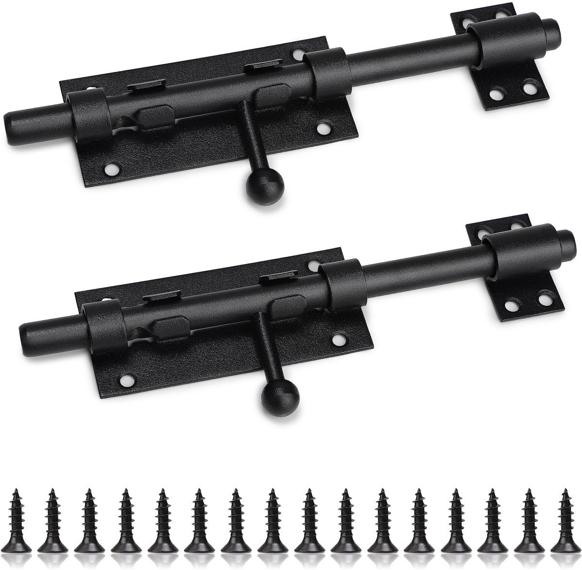 Dailygoods- Deurgrendel 20 cm - Roestvrij Staal - Versterkte Veiligheid - Binnen/Buiten - 16 Schroeven - Corrosiebestendig - Deurslot