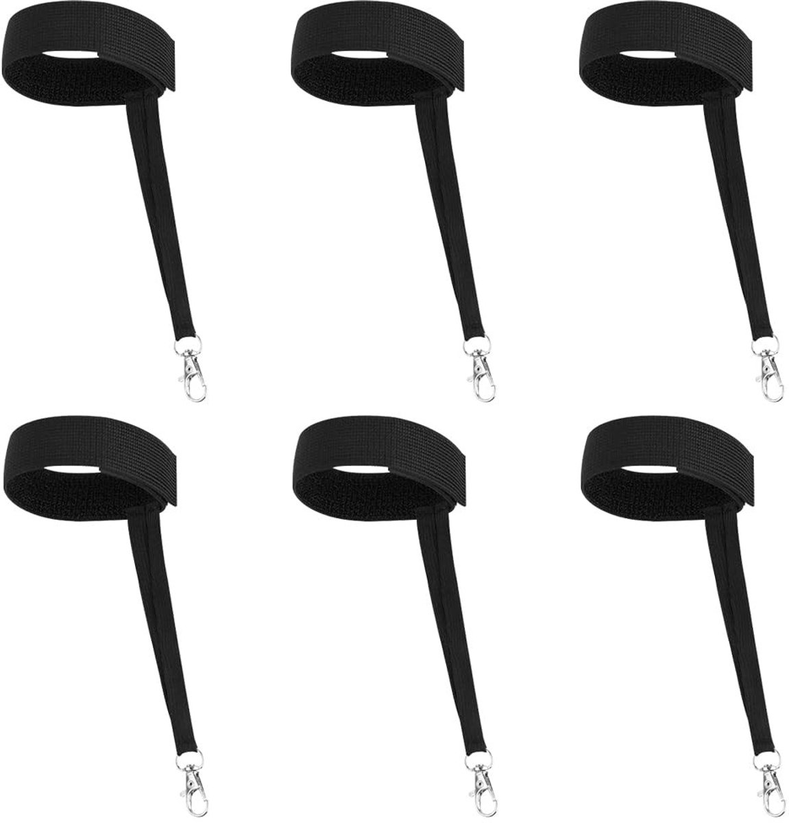 Dailygoods- Ski Handschoenen Riemen 6 Stuks - Verstelbare Polsband - Nylon/Polyester - Duurzaam - Winter/Sneeuw Accessoires - 12,7 cm x 2,5 cm x 25 cm - Handschoenenriem