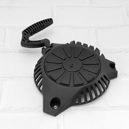 Dailygoods- Terugslagstarter Zwart - Trekstarter - Compatibel met Fuxtec FX-RM1630/Fuxtec FX-RM5196PRO/Scheppach MP99-42 - Kunststof/Metaal - Eenvoudig te installeren - Afstand gaten 150/152,7/157 mm — afbeelding 3