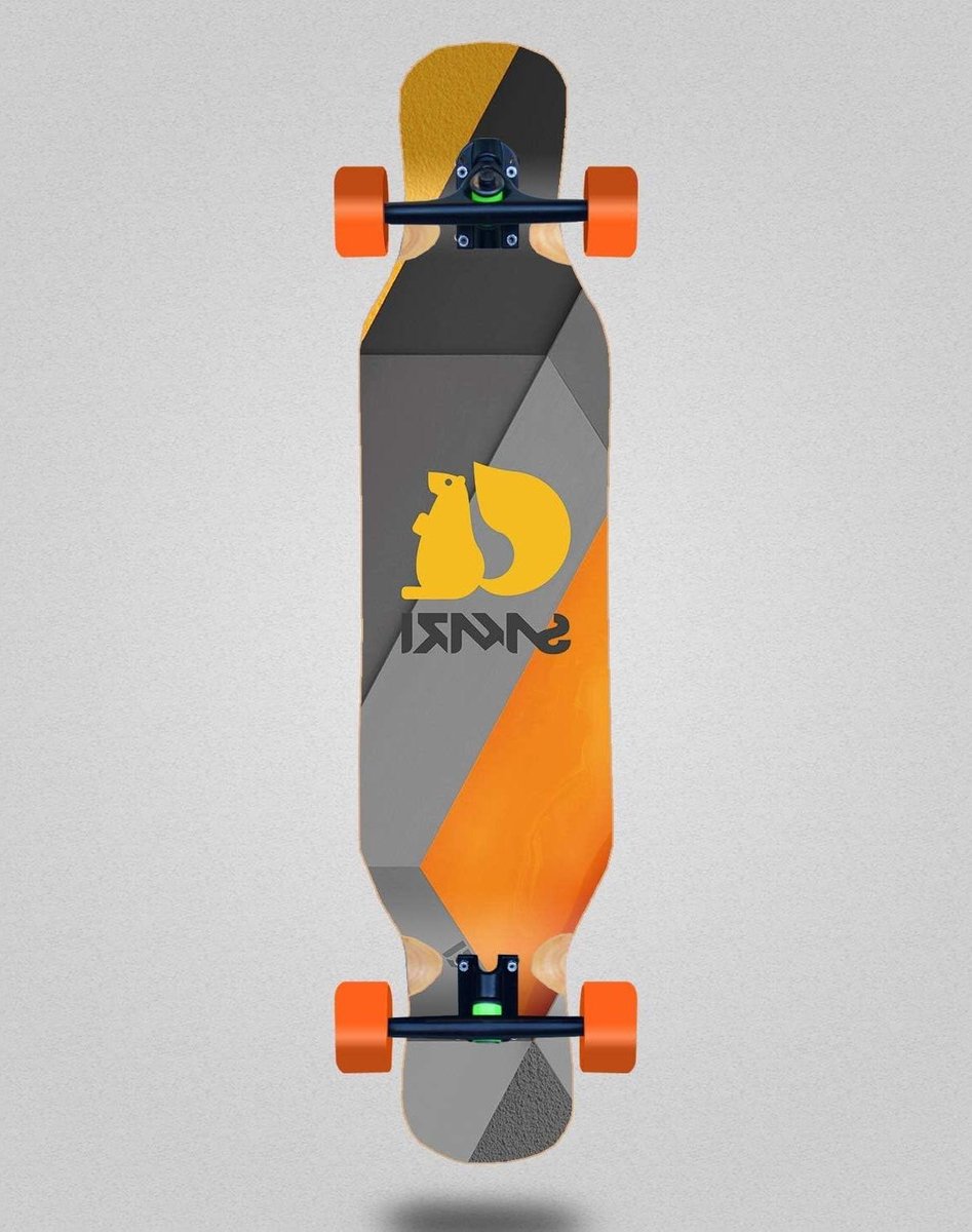 Compleet skateboard Longboard cruiser Skeeleren en cruisen Gemonteerd en klaar 46×10 inch