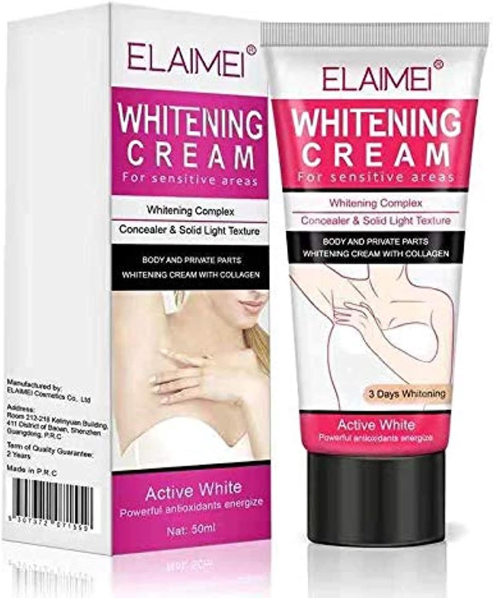 Whitening creme - Huidbleek crème - 60 ML - Geschikt voor lichaam - Maakt de huid lichter