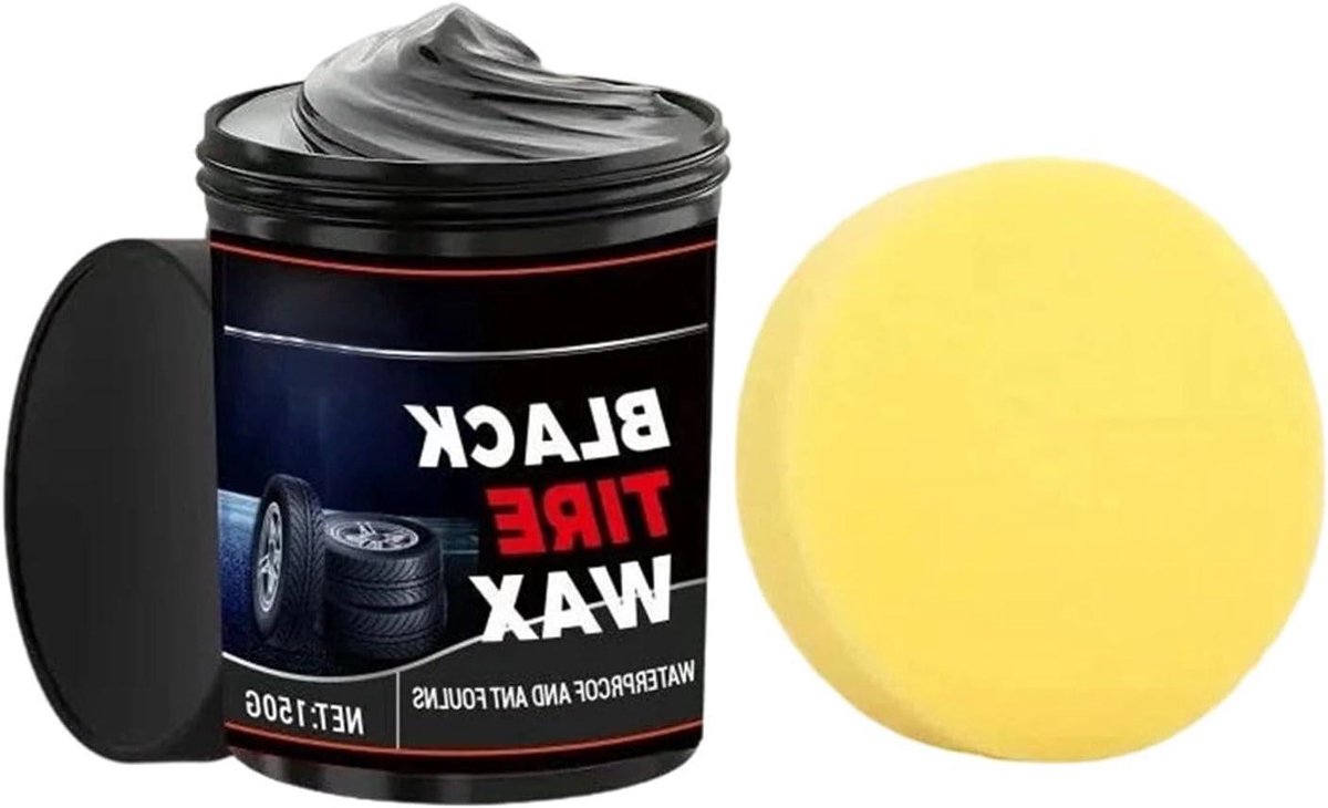 Car Tire Maintenance Paste, Black Gloss Restore, 2.76x2.36 Inches Jar with Waterproof Build, Tire Wax, Detailing Tool with Protective Design, Maintenance Paste for Trucks and SUVs