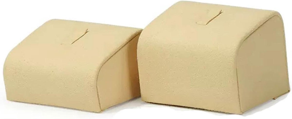 Sieradenstandaard - Ring Houders - Sieraden Organiseren - Krasvrij Microfiber - Set van 2 - Zwart