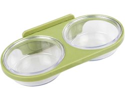 Reptielen voerbak - Voederstation terrarium - Terrarium organiseren - Magnetisch kantelveilig - 12 cm - Groen