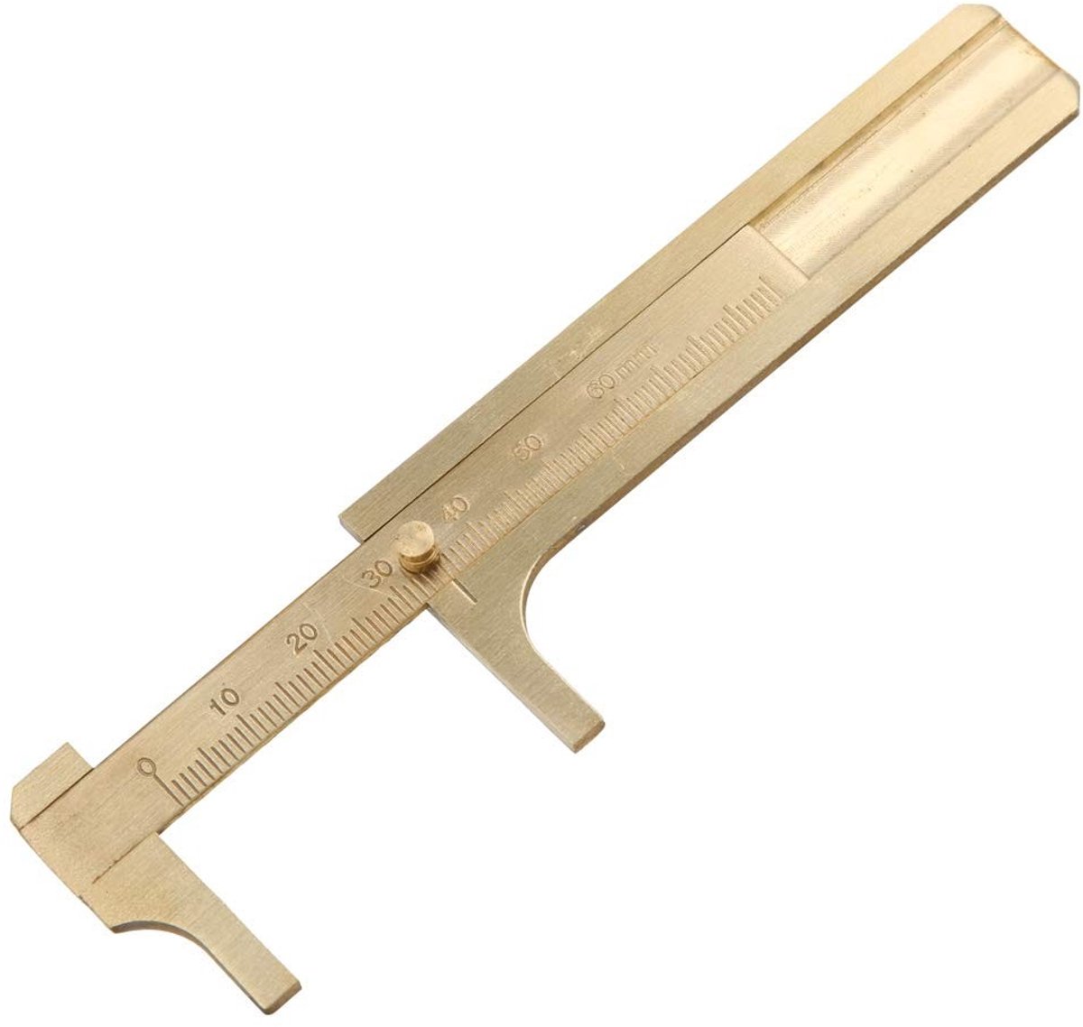 Dailygoods- Schuifmaat Retrostijl - Draagbaar Meetinstrument - Nauwkeurige Metingen - Lichtgewicht - Messing - Handig voor Sieradenmaken - Meetlat
