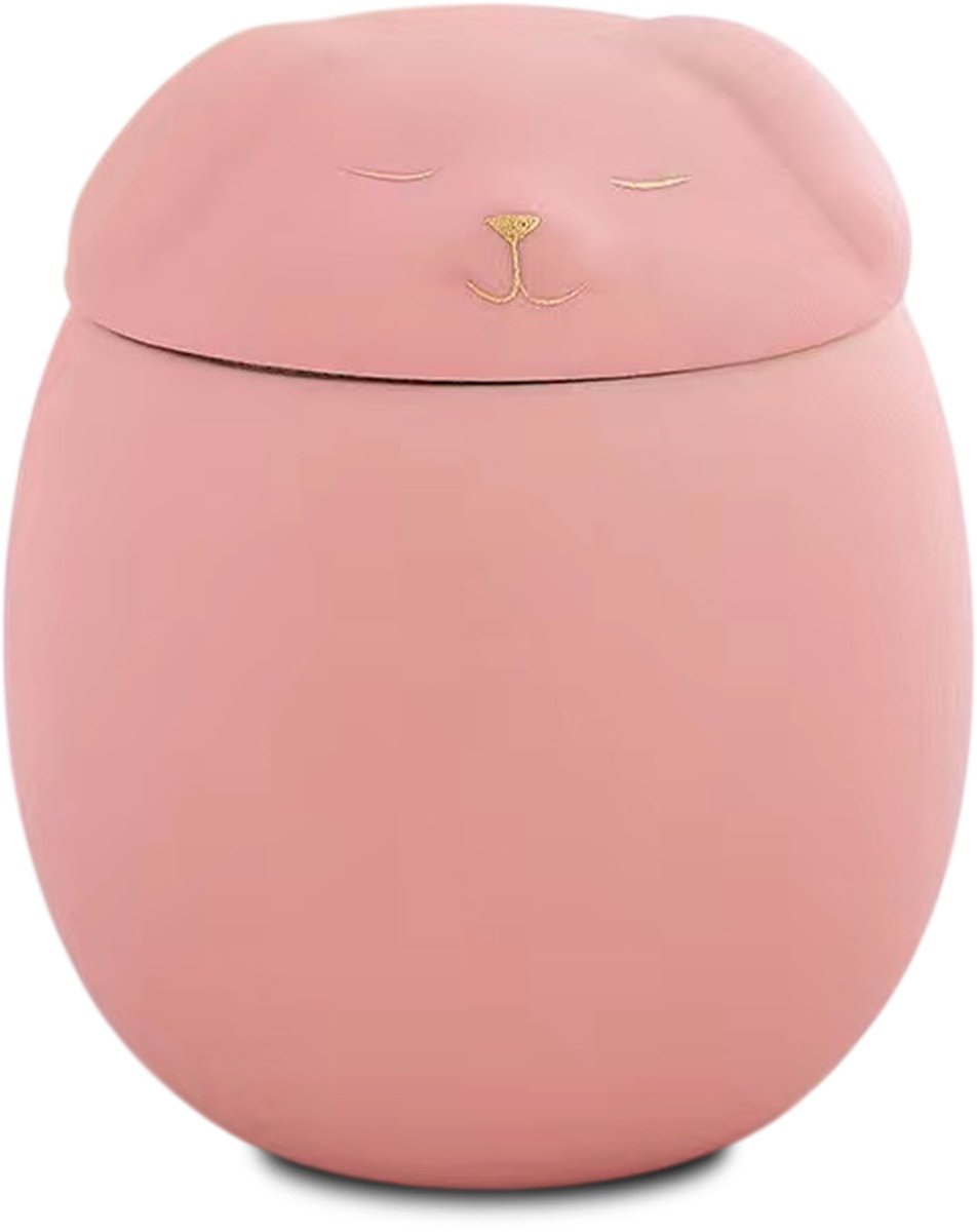 Akerz Mini Urn Hond & Kat Roze – Herinneringsurn Huisdier – 160 ml – Aluminium – Inclusief Beschermzakje – Voor Dierenas en Herinneringsas