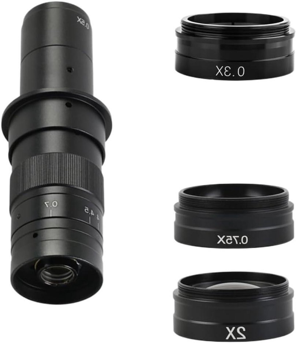 Microscoop Objectief Lens - Extra Lens Set - Industriële Inspectie - Verdubbelt Vergroting - 42 mm Schroefdraad - SET-B AZK
