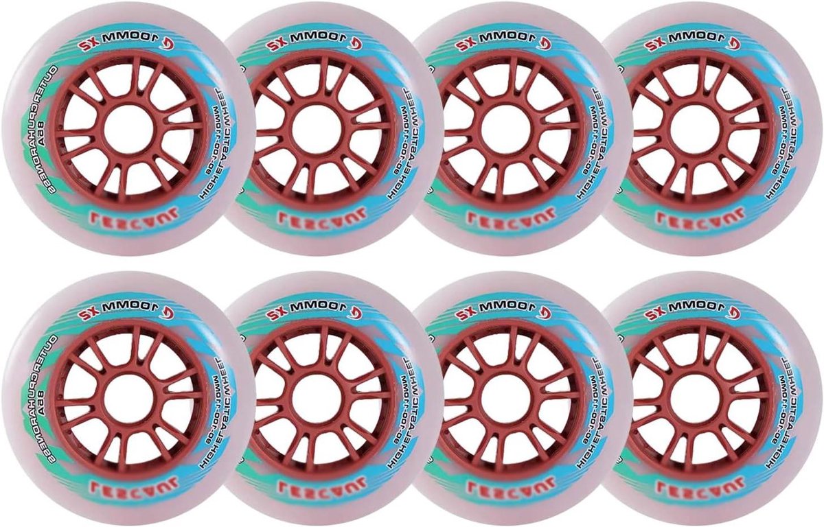 Skeeler Wielen Vervangende Rolschaats Wielen Soepel Skaten Dubbele Hardheid 100mm 8-Pack