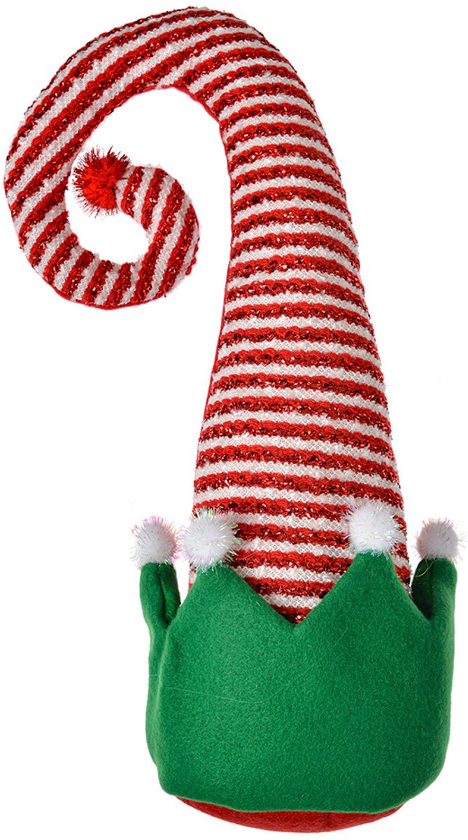 Clayre & Eef Kerstdecoratie Kerstmuts 35 cm Rood Textiel