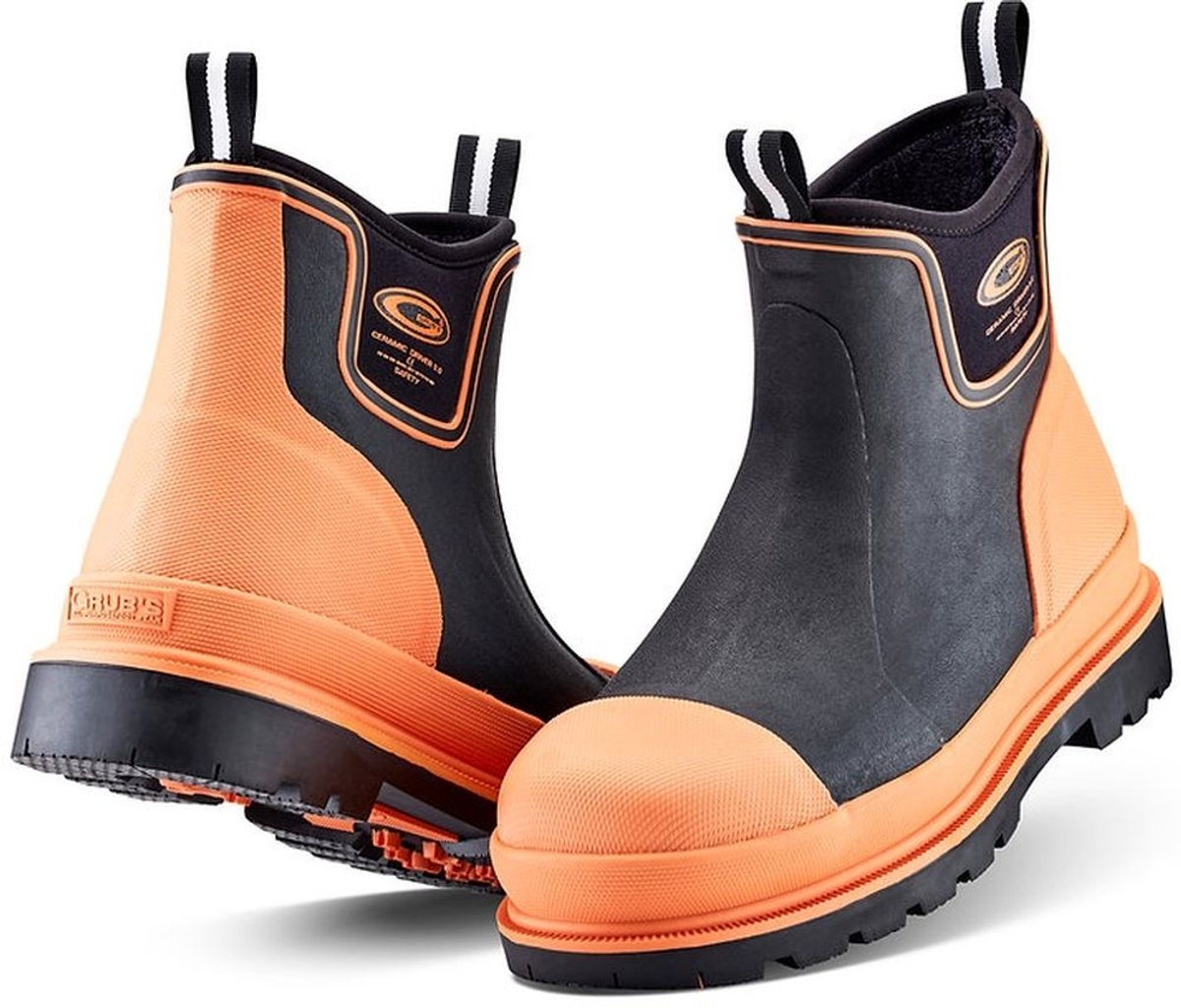 Grubs rubberlaarzen (S5) Ceramic Driver Safety Wellies GDRIVE Oranje-39/40 (UK: 6, DE: 39/40)