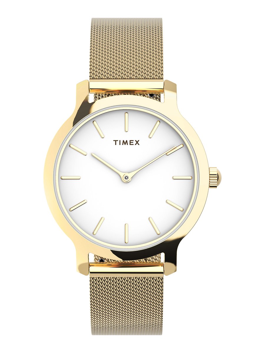 Timex Transcend Kwarts Analoog Horloge Gouden Toon Case: 100% Low Lead Brass | Armband: 100% Stainless Steel 31 TW2U86800AJ