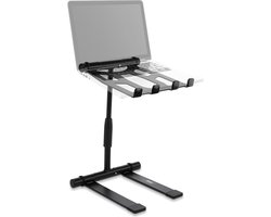 Support pour ordinateur portable Pyle - Support pliable pour ordinateur portable - Support pour ordinateur portable portable à hauteur réglable - Plateau antidérapant à quatre points pour iPad, tablette, table de mixage DJ