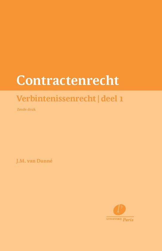 Contractenrecht Verbintenissenrecht 1 - cover