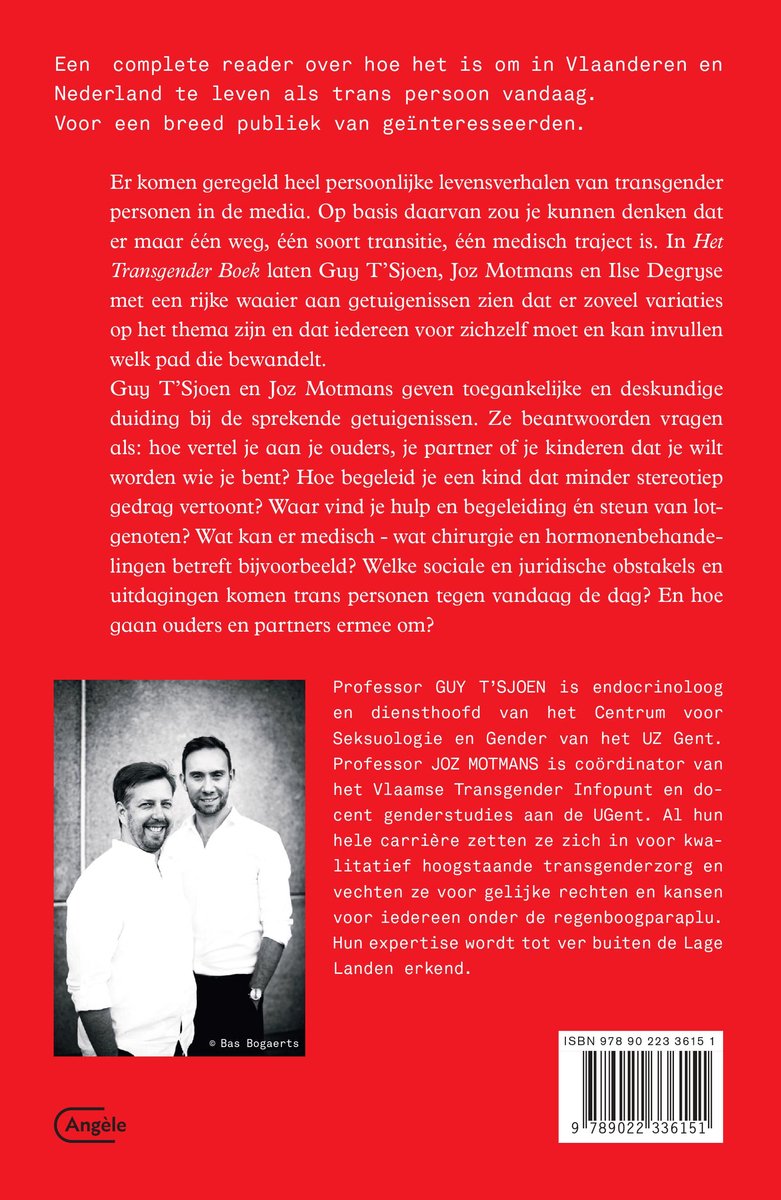 Het transgender boek - back cover