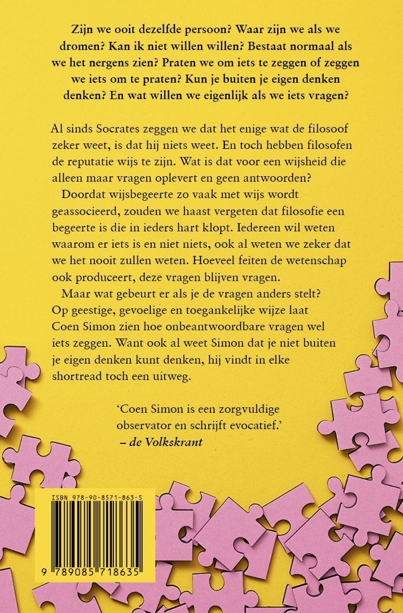 Kun je buiten je eigen denken denken? - back cover