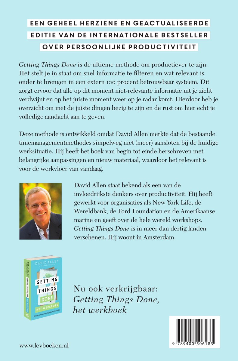 Getting things done - back cover