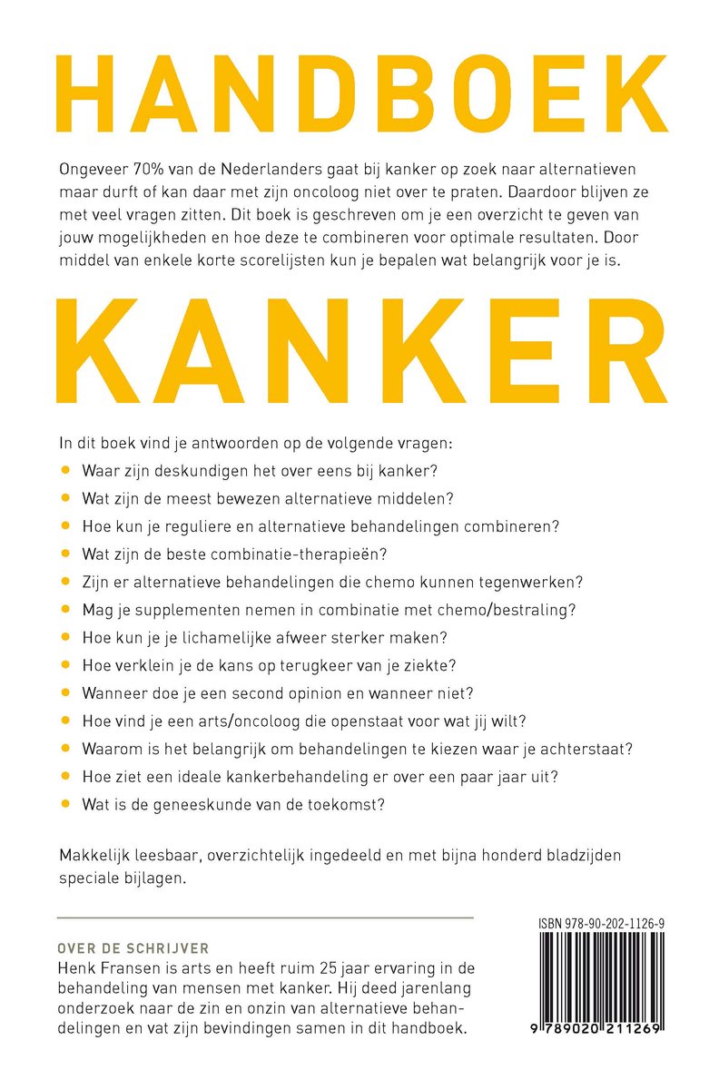 Handboek kanker - back cover