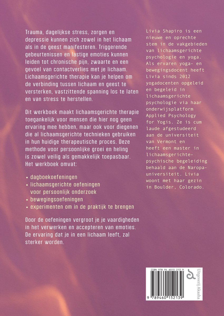 Werkboek lichaamsgerichte therapie - back cover