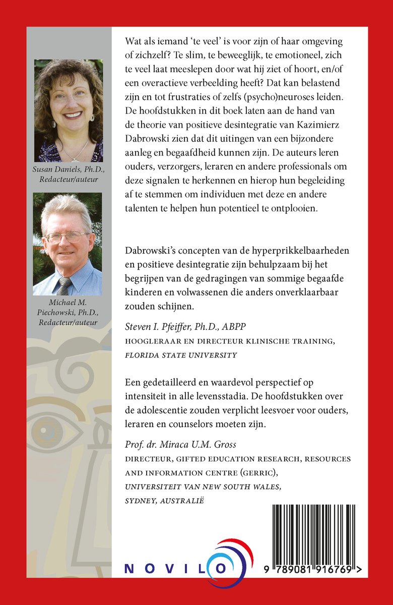 Leven met intensiteit - back cover