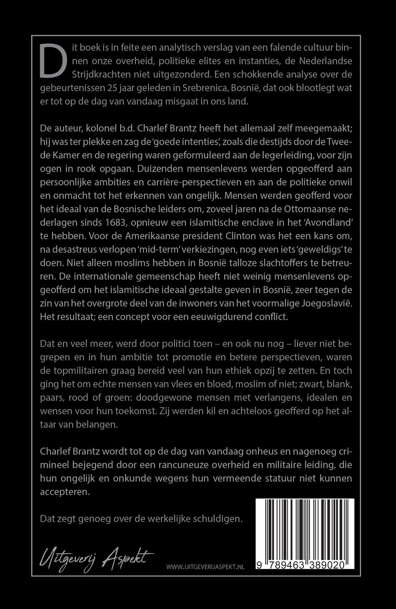Srebrenica: De Schuldigen - back cover