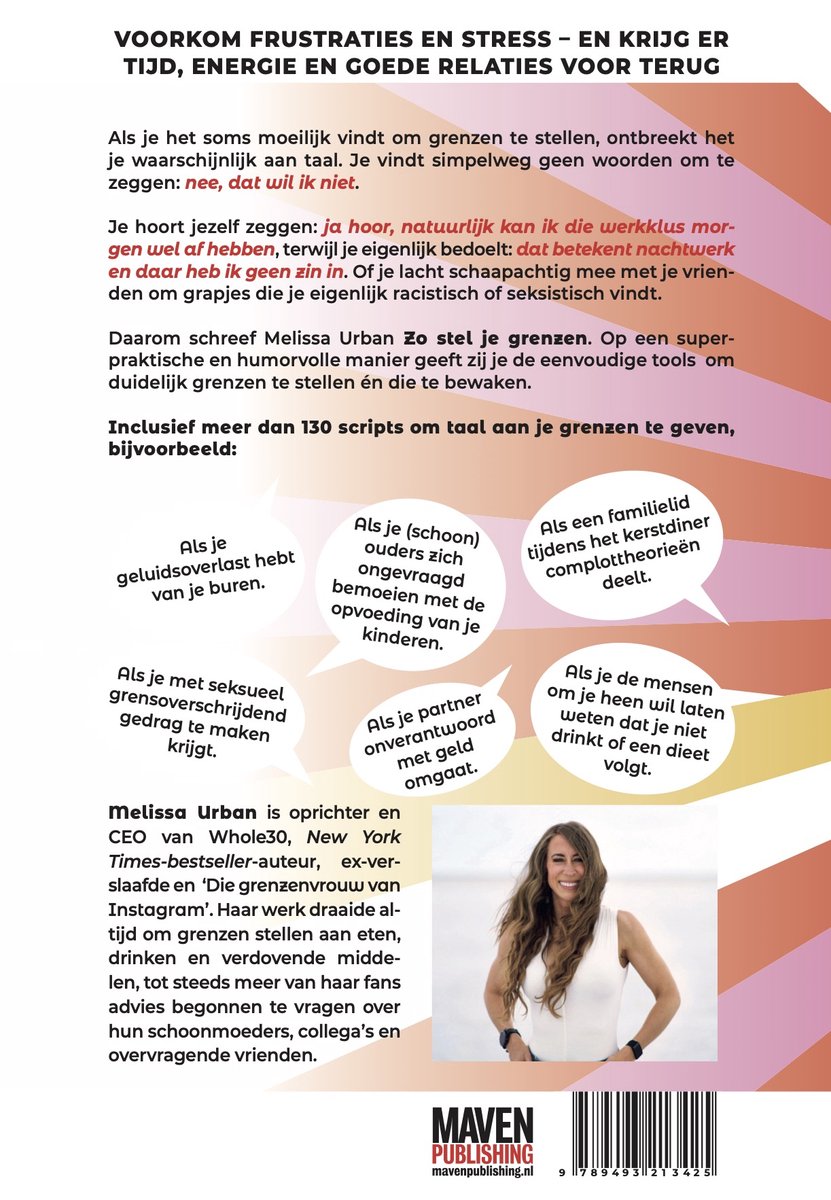 Zo stel je grenzen - back cover