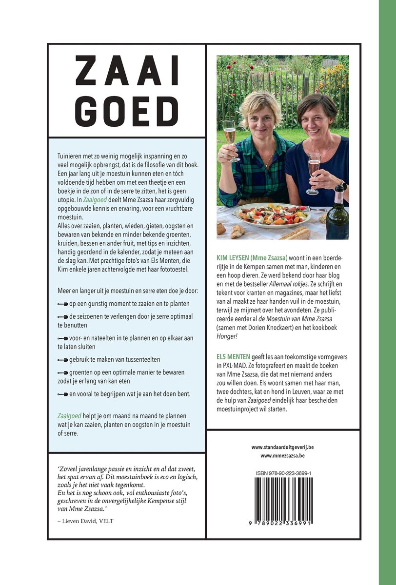 Zaaigoed - back cover