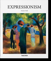 Boekomslag 'Expressionism' met schilderij van mensen in een tuin, door Norbert Wolf.