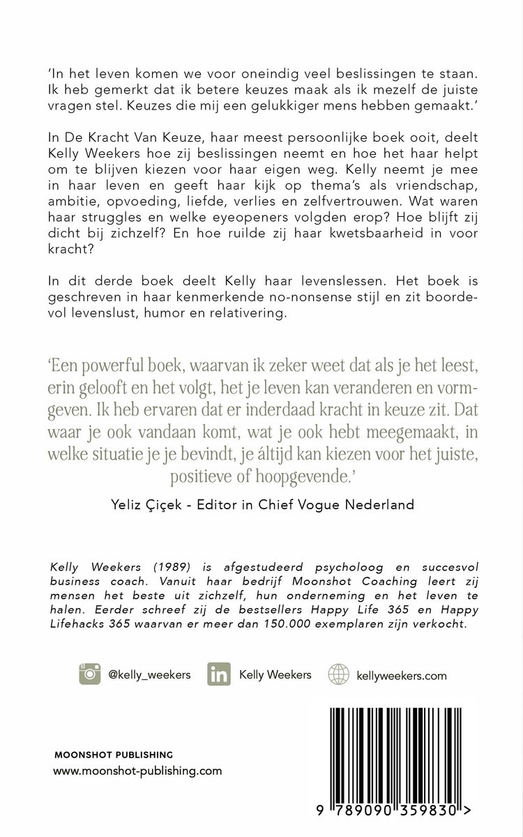 De Kracht Van Keuze - back cover