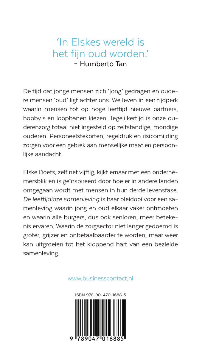 De leeftijdloze samenleving - back cover