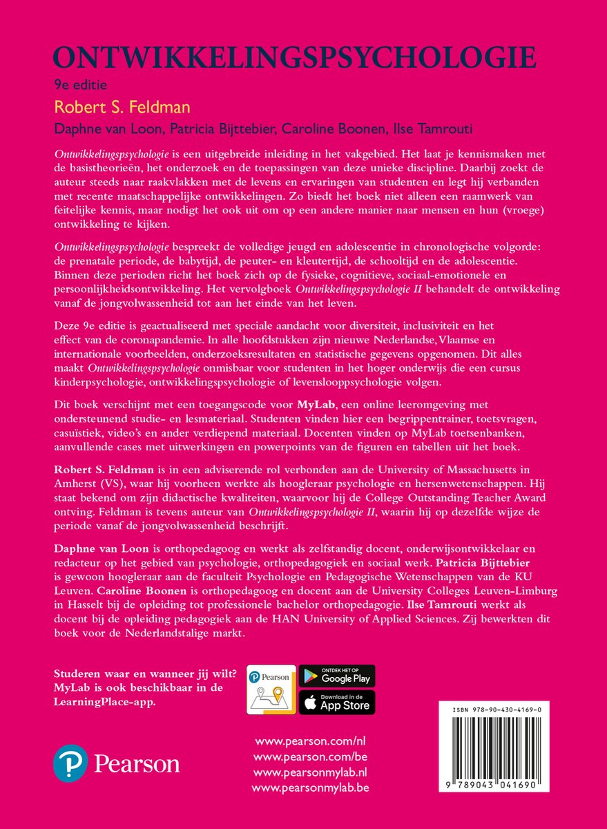 Ontwikkelingspsychologie - back cover