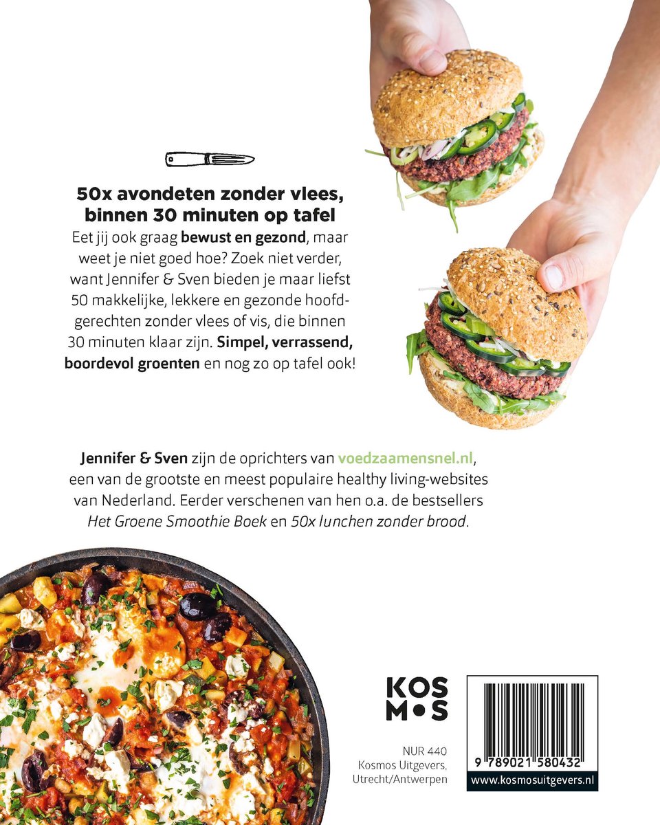 Voedzaam & snel - 50x avondeten zonder vlees - back cover