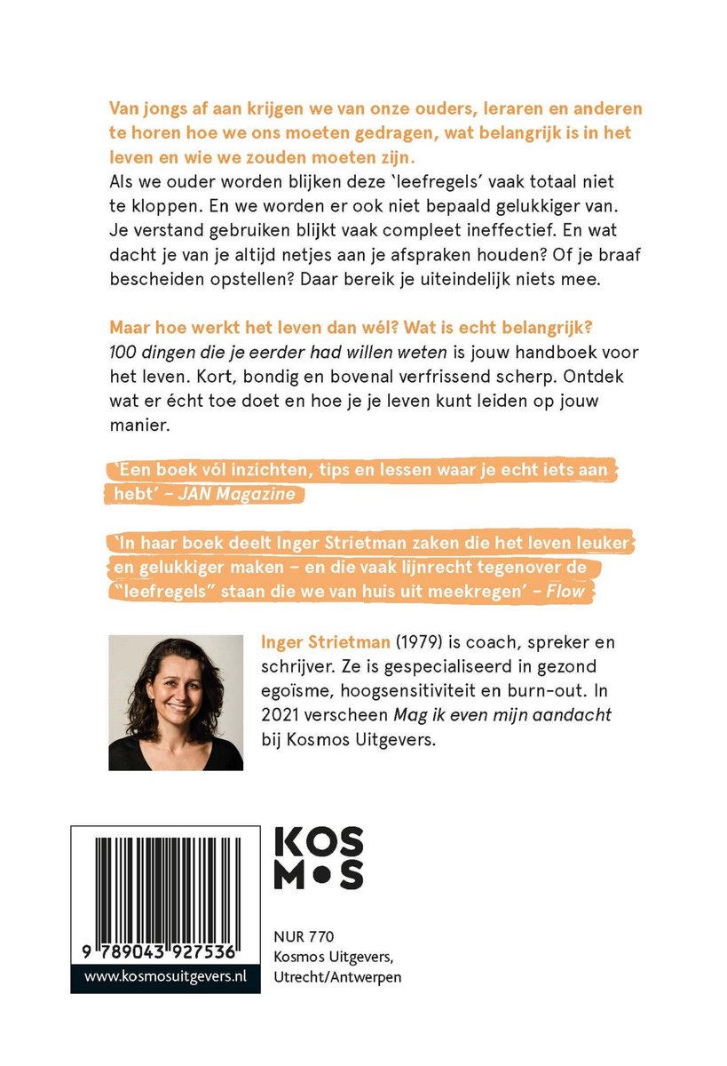 Boek met een foto van Inger Streetman, geschreven door Kosmos Uitgevers.