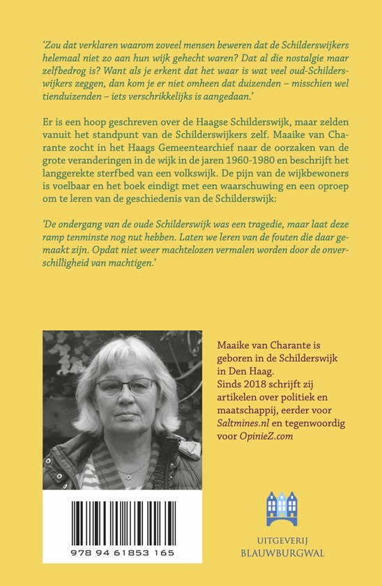 Portret van Maaike van Charante, geboren in de Schilderswijk, schrijft over politiek en maatschappij.