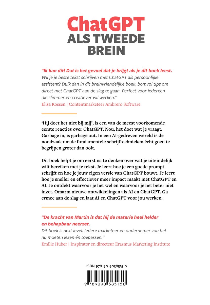 ChatGPT als tweede Brein - back cover