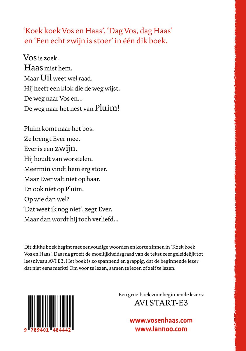 Vos en Haas - Het tweede dikke boek - back cover