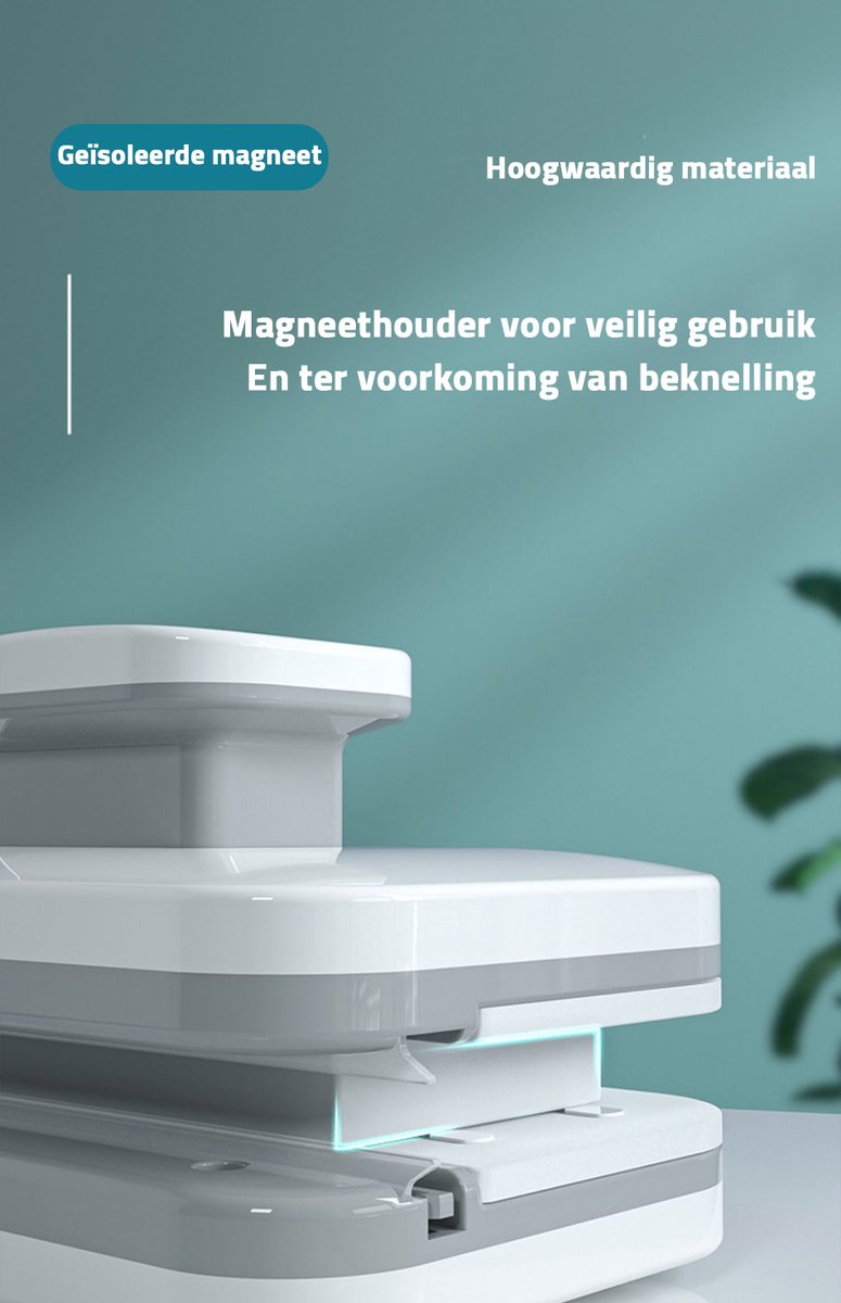 Magnetische ramenwasser voor Enkel/Dubbel glas - 15-26mm - Ruitenreiniger - Magneet raamwisser - Raamwasser - Ramenwisser thumbnail 2
