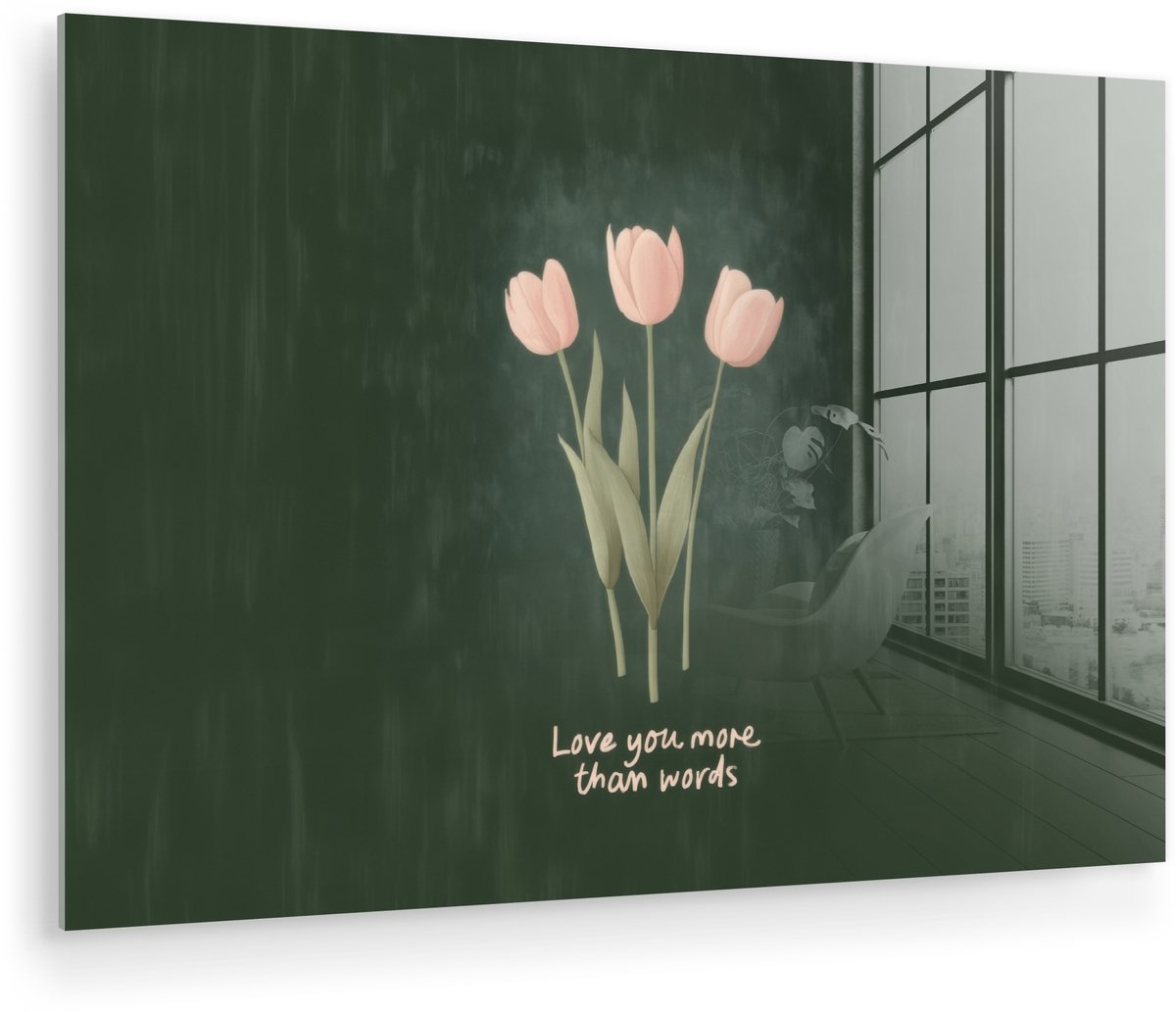 Tulpen - Roze - Tekst - Love
