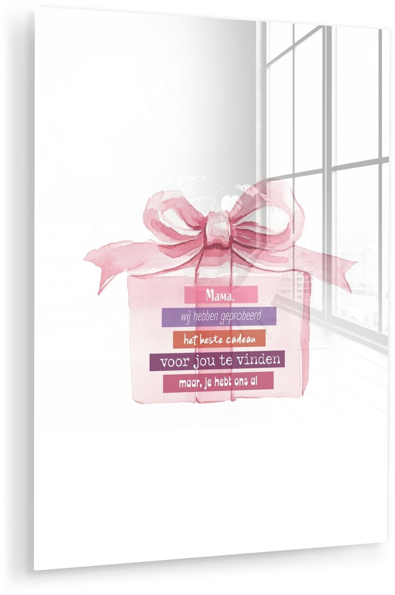 Cadeau - Strik - Tekst - Roze