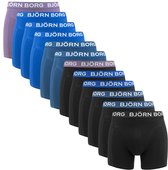 Bol.com 12-pack heren boxershort - Coloured black - L - Blauw aanbieding