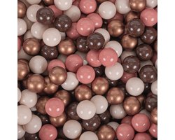 KiddyMoon Foam Speeltuin PPZP-OK30D-135 met ballen heide: bruin-koper-pastel-beige-haar zwembad 200/groef/tunnel/ramp L/halfschacht L Speelgoed Speeltuin